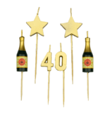 Taartkaarsjes Set 40 Jaar (6st)
