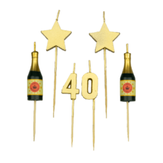 Taartkaarsjes Set 40 Jaar (6st)