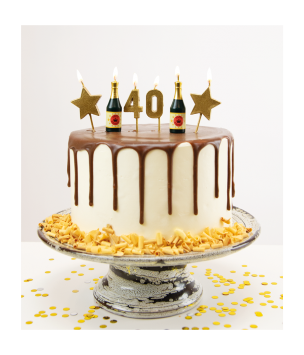 Taartkaarsjes Set 40 Jaar (6st)