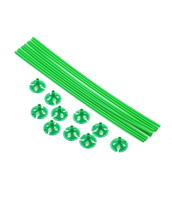 Ballonstokjes met Houders Groen (10st)
