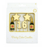 Taartkaarsjes Set 16 Jaar (6st)