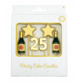 Taartkaarsjes Set 25 Jaar (6st)