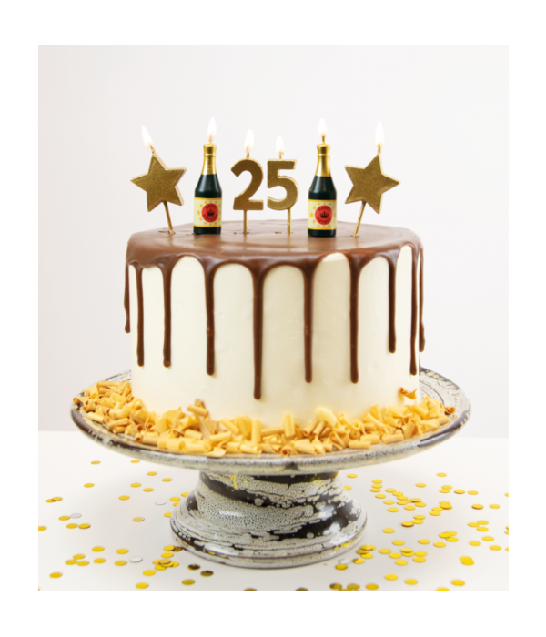 Taartkaarsjes Set 25 Jaar (6st)