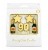 Taartkaarsjes Set 90 Jaar (6st)