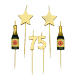 Taartkaarsjes Set 75 Jaar (6st)