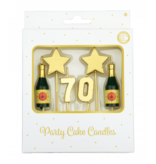 Taartkaarsjes Set 70 Jaar (6st)