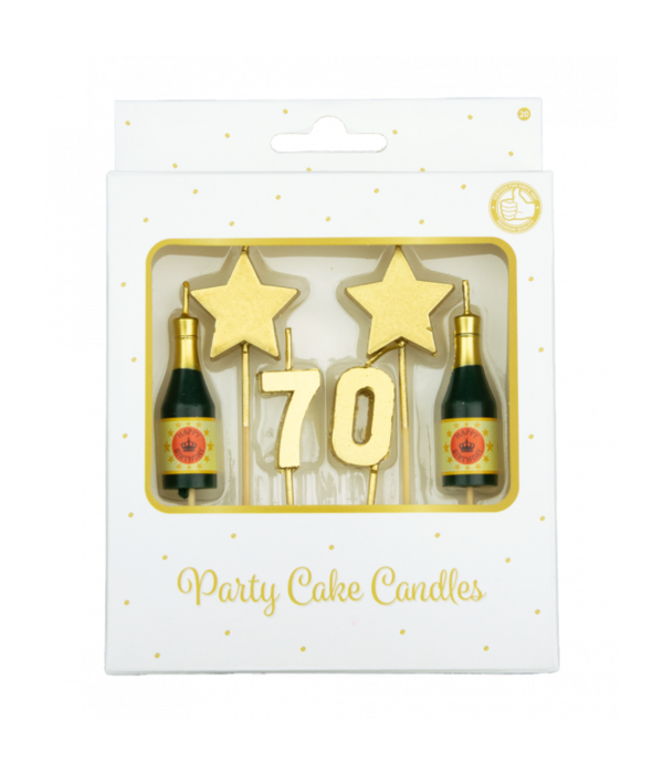 Taartkaarsjes Set 70 Jaar (6st)