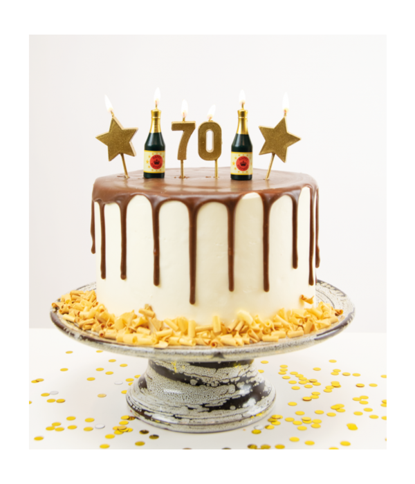 Taartkaarsjes Set 70 Jaar (6st)