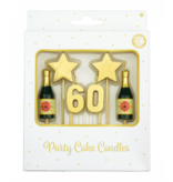 Taartkaarsjes Set 60 Jaar (6st)