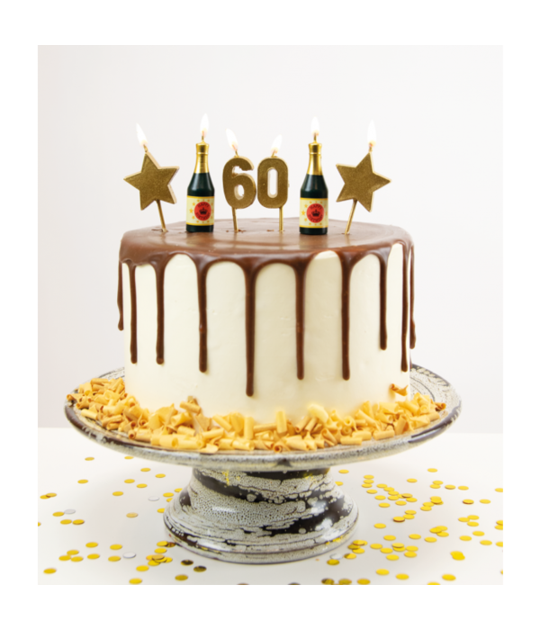 Taartkaarsjes Set 60 Jaar (6st)