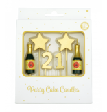 Taartkaarsjes Set 21 Jaar (6st)