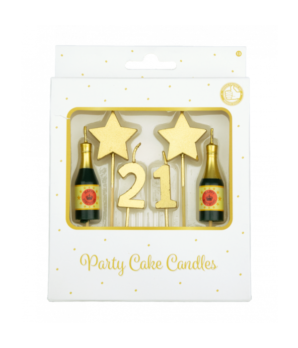 Taartkaarsjes Set 21 Jaar (6st)