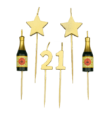 Taartkaarsjes Set 21 Jaar (6st)