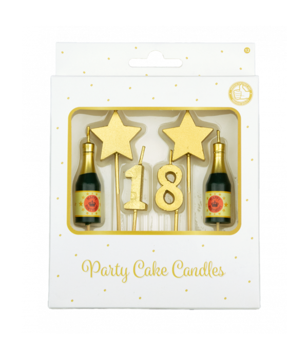 Taartkaarsjes Set 18 Jaar (6st)