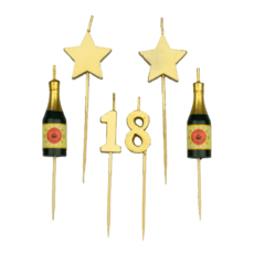 Taartkaarsjes Set 18 Jaar (6st)