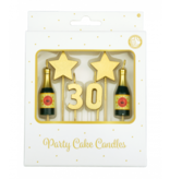Taartkaarsjes Set 30 Jaar (6st)