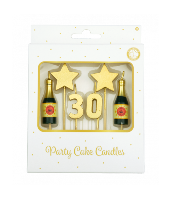 Taartkaarsjes Set 30 Jaar (6st)