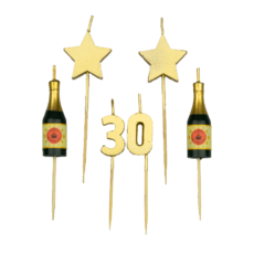 Taartkaarsjes Set 30 Jaar (6st)