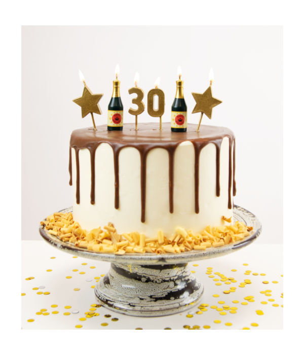 Taartkaarsjes Set 30 Jaar (6st)