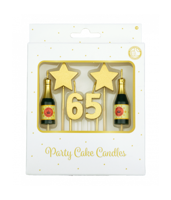 Taartkaarsjes Set 65 Jaar (6st)