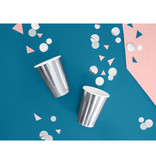 Metallic bekers zilver 220ml (6st)