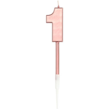 Cijferkaars 1 Metallic Roségoud afbeelding