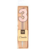 Cijferkaars 3 Metallic Roségoud