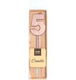 Cijferkaars 5 Metallic Roségoud