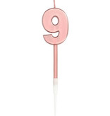 Cijferkaars 9 Metallic Roségoud