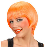 Pruik rave neon oranje