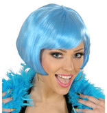 Pruik Valentina lichtblauw