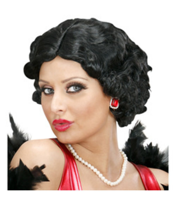 Pruik Betty zwart