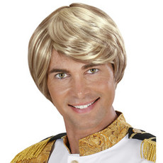 Blonde herenpruik