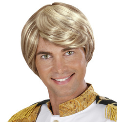 Blonde herenpruik afbeelding