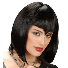 Pruik Gothic Vamp zwart