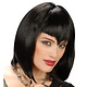 Pruik Gothic Vamp zwart
