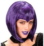 Pruik gothic vampire paars