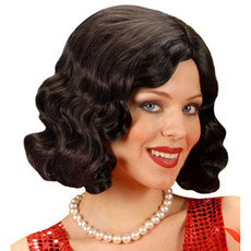 Pruik roaring 20's zwart