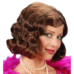 Pruik roaring 20&apos;s bruin afbeelding