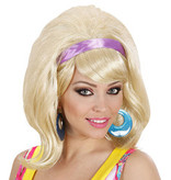Pruik 60's modieus blond