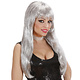 Glamour pruik glitzy zilver