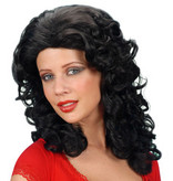 Pruik Rita zwart