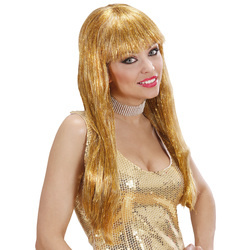 Glamour pruik Glitzy goud afbeelding