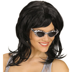 Pruik flirty zwart