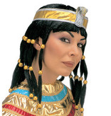 Pruik Cleopatra inclusief hoofdband en kraag