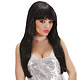 Glamour pruik glitzy zwart