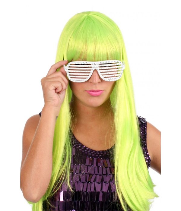 Pruik Trendy Valley lang Groen