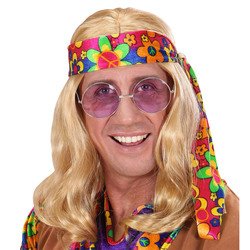 Pruik hippie blond Kukka