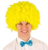 Pruik krullenbol groot geel
