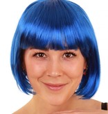 Pruik sensation bobline blauw